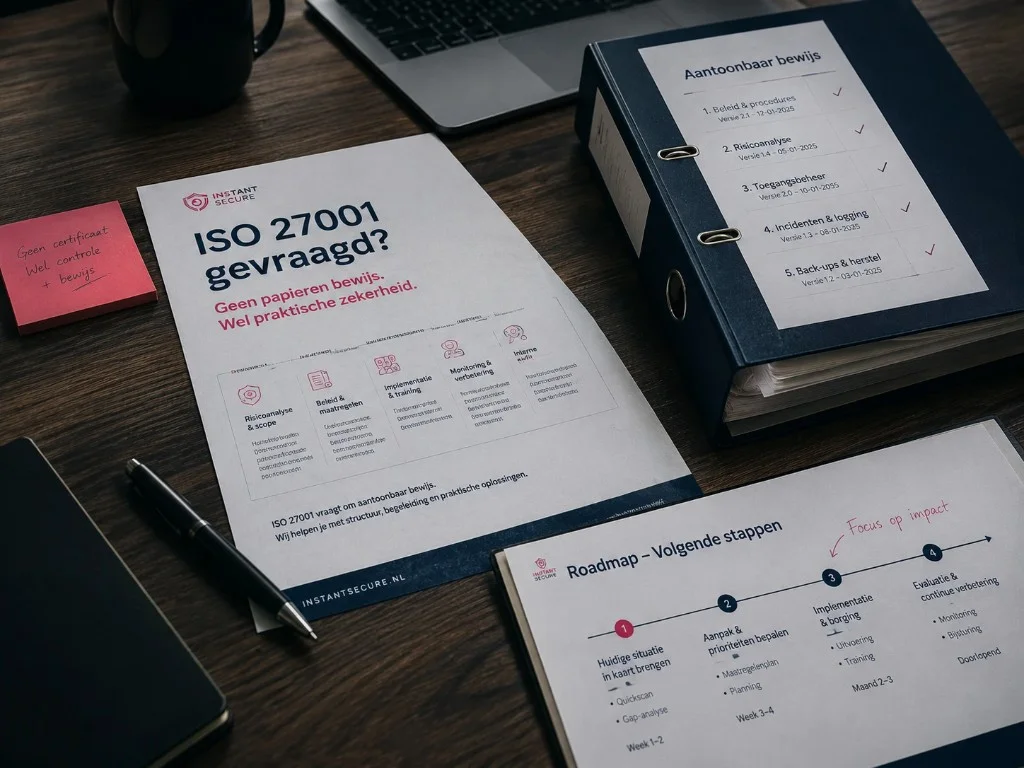 Securitybewijs en roadmap wanneer een klant ISO 27001 vraagt maar er geen certificaat is